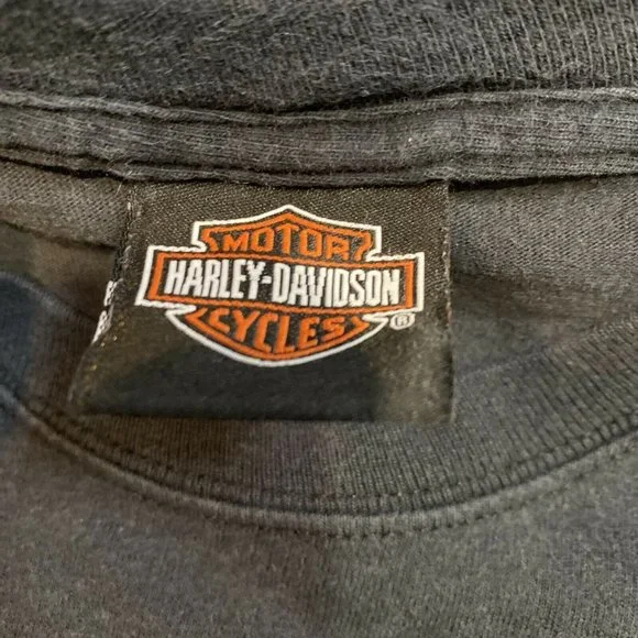 - Harley Davidson Wurtsboro, NY - Hanes Beefy Black Pocket T-Shirt - Men's XL - Picture 10 of 12